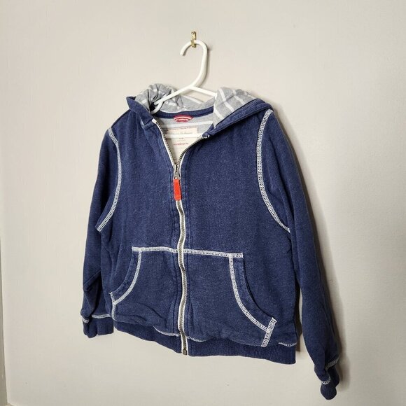 HANNA ANDERSSON Blue Hooded Zip Jacket - Picture 1 of 6